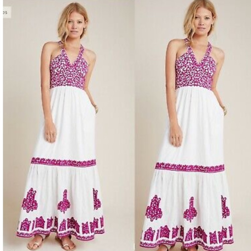 Anthropologie Embroidered Manuel Dress